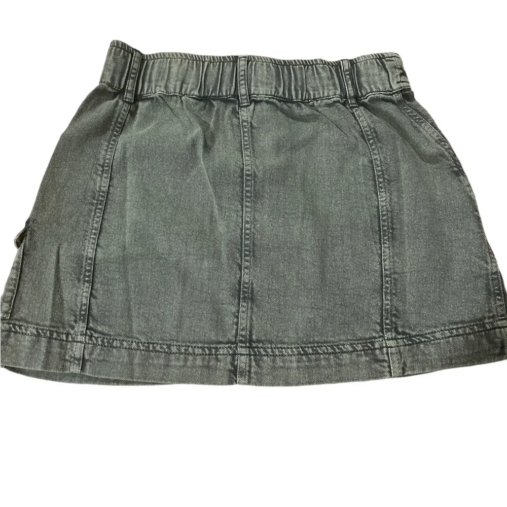 🛍️# 2379 NWT ROXY Cotton Green Jean Mini - Picture 4 of 10